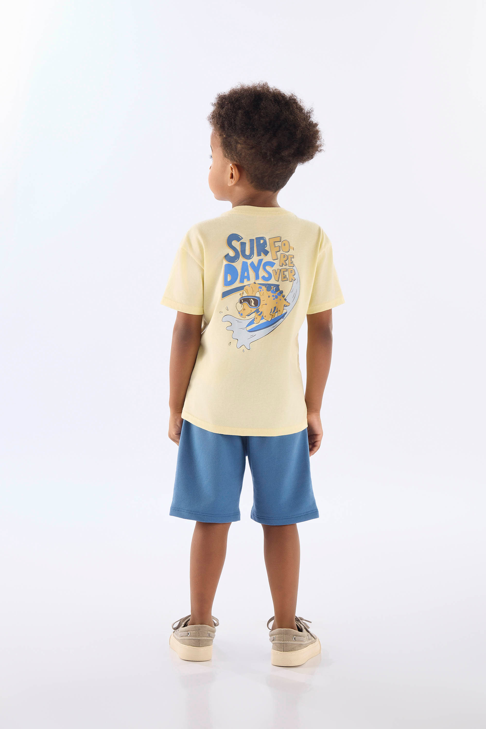 Conjunto Surf Days Infantil Masculino com Camiseta e Bermuda (Amarelo) Up Baby - Imagem 47